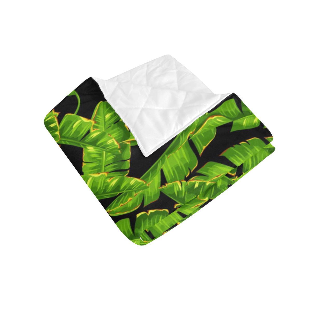 Banana Leaf Pattern Print Design BL06 Premium Quilt