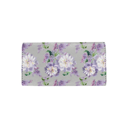 Lilac Pattern Print Design LI07 Women's Trifold Wallet