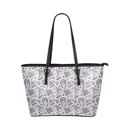 Eagles Native American Indian Symbol Leather Tote Bag