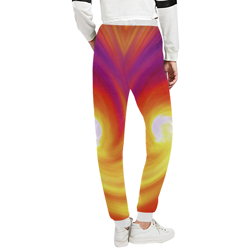 Vortex Twist Swirl Flame Themed Unisex Sweatpants