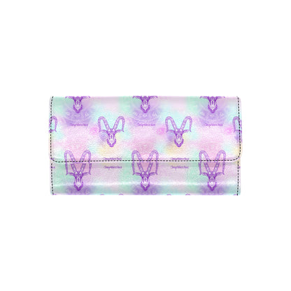 Capricorn Zodiac Pattern Print Design 02 Women's Trifold Wallet