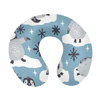 Penguin Pattern Print Design A05 U-Shaped Travel Neck Pillow