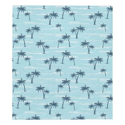 Palm Tree Pattern Print Design PT04 Premium Quilt