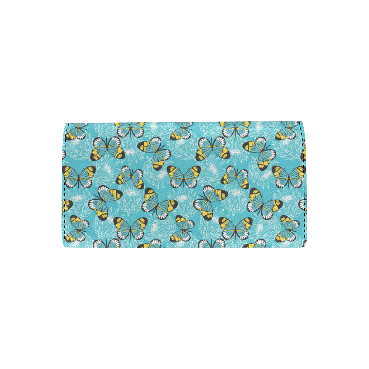 Butterfly Pattern Print Design 010 Women's Trifold Wallet
