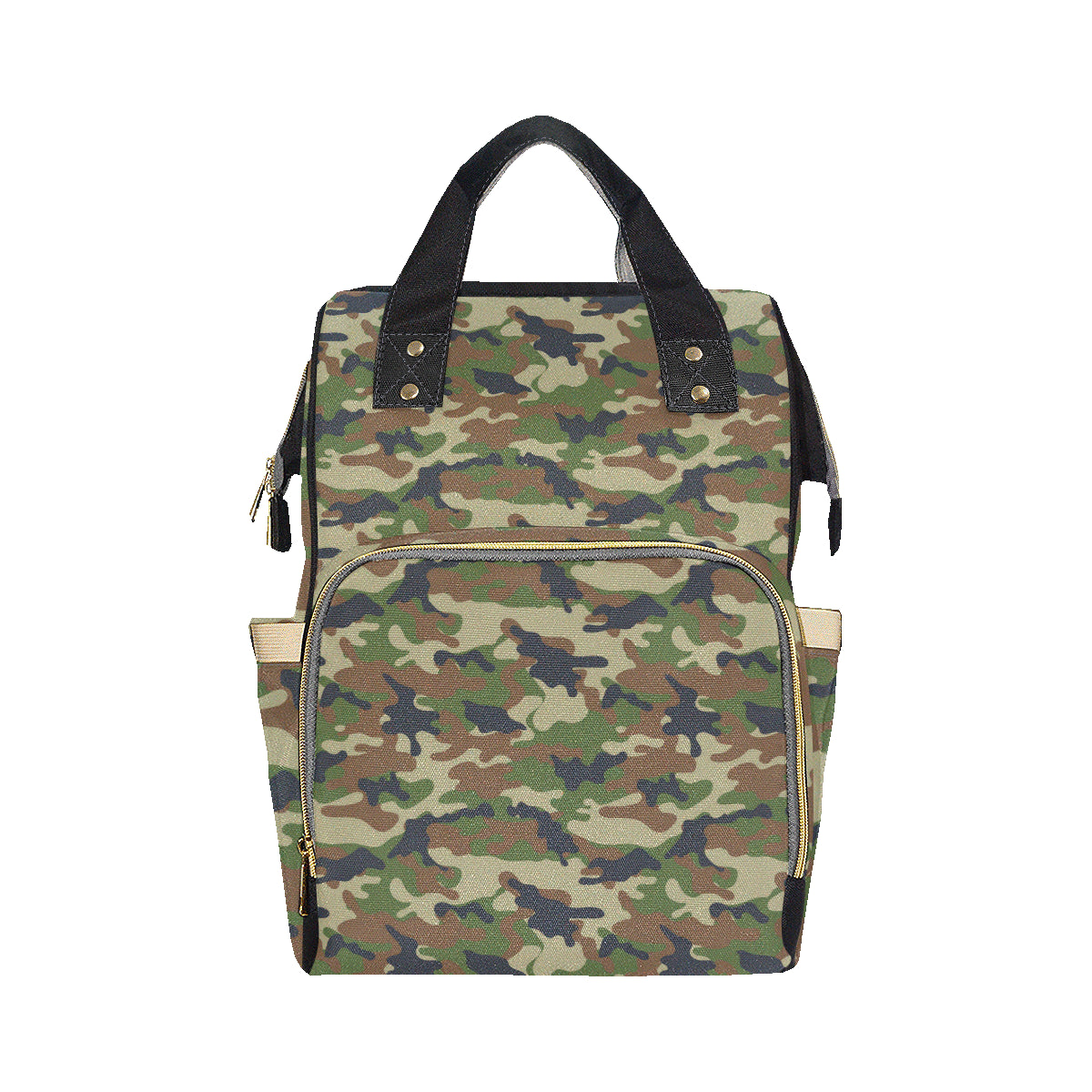 Army Camouflage Pattern Print Design 01 Diaper Bag Backpack