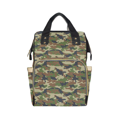 Army Camouflage Pattern Print Design 01 Diaper Bag Backpack
