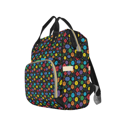 Chakra Pattern Print Design 01 Diaper Bag Backpack