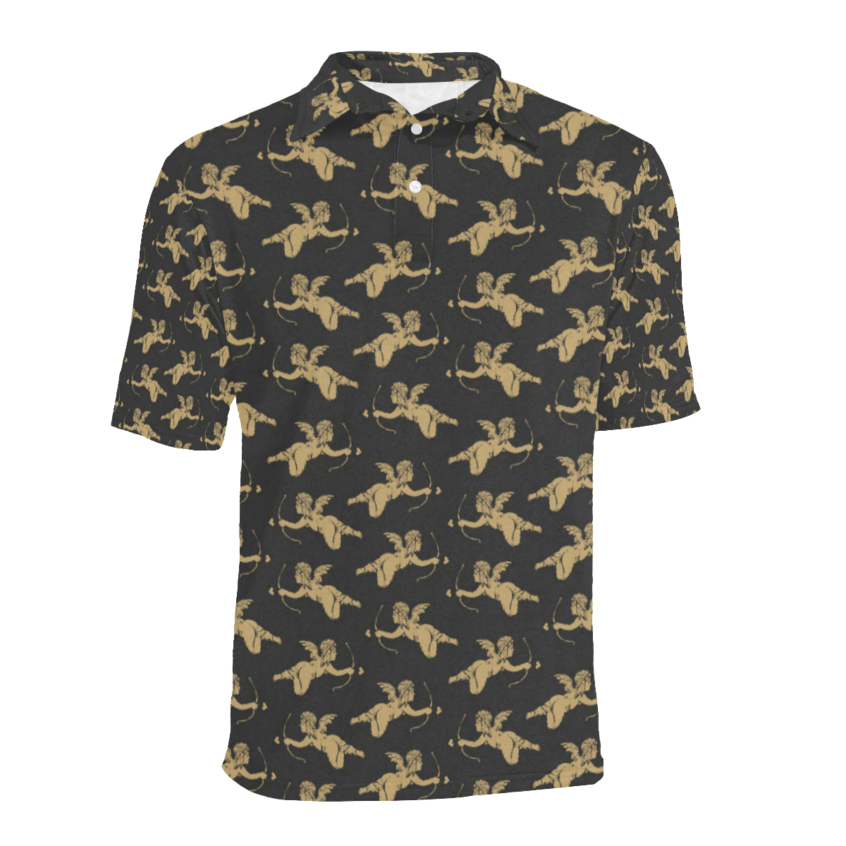 Cupid Pattern Print Design 02 Men Polo Shirt