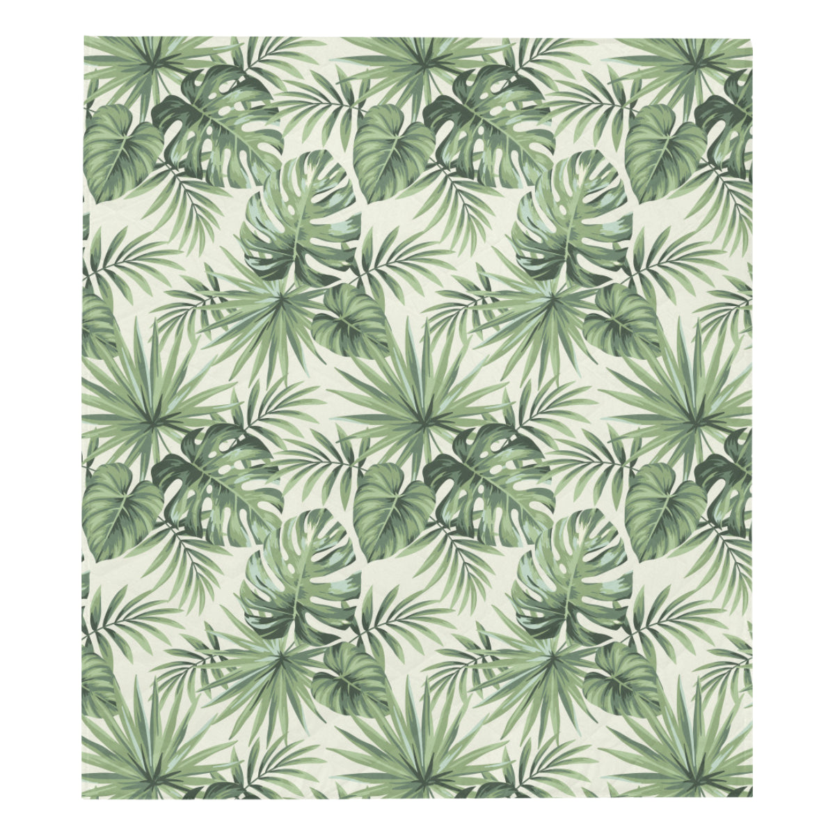 Palm Leaf Pattern Print Design A02 Premium Quilt