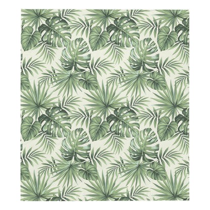 Palm Leaf Pattern Print Design A02 Premium Quilt