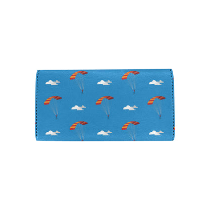 Skydiving Pattern Print Design 02 Women's Trifold Wallet