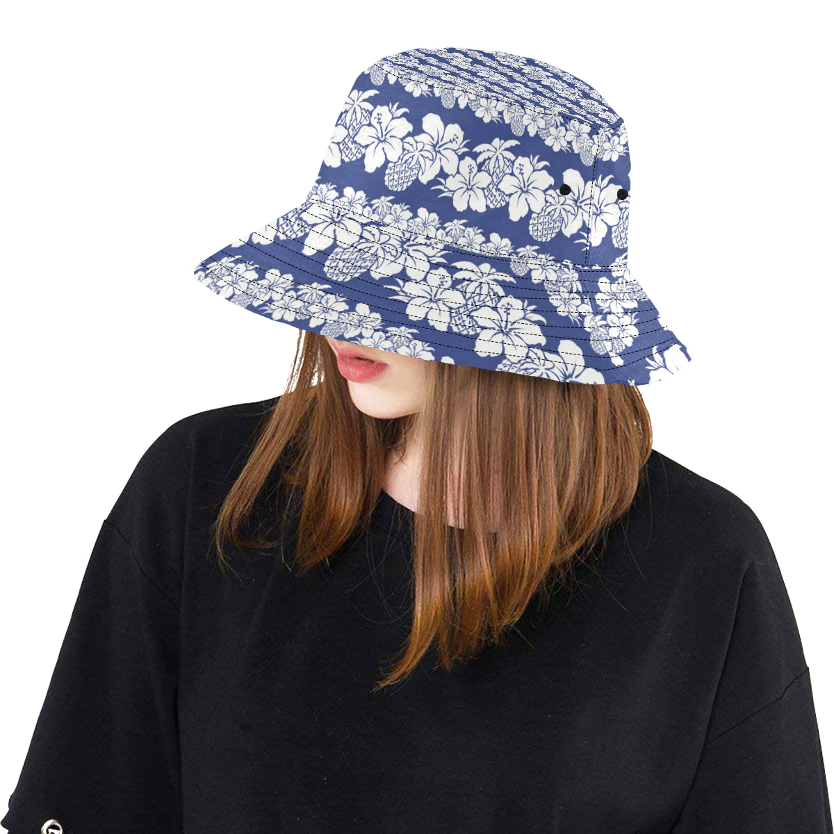 Hawaiian Themed Pattern Print Design H07 Unisex Bucket Hat