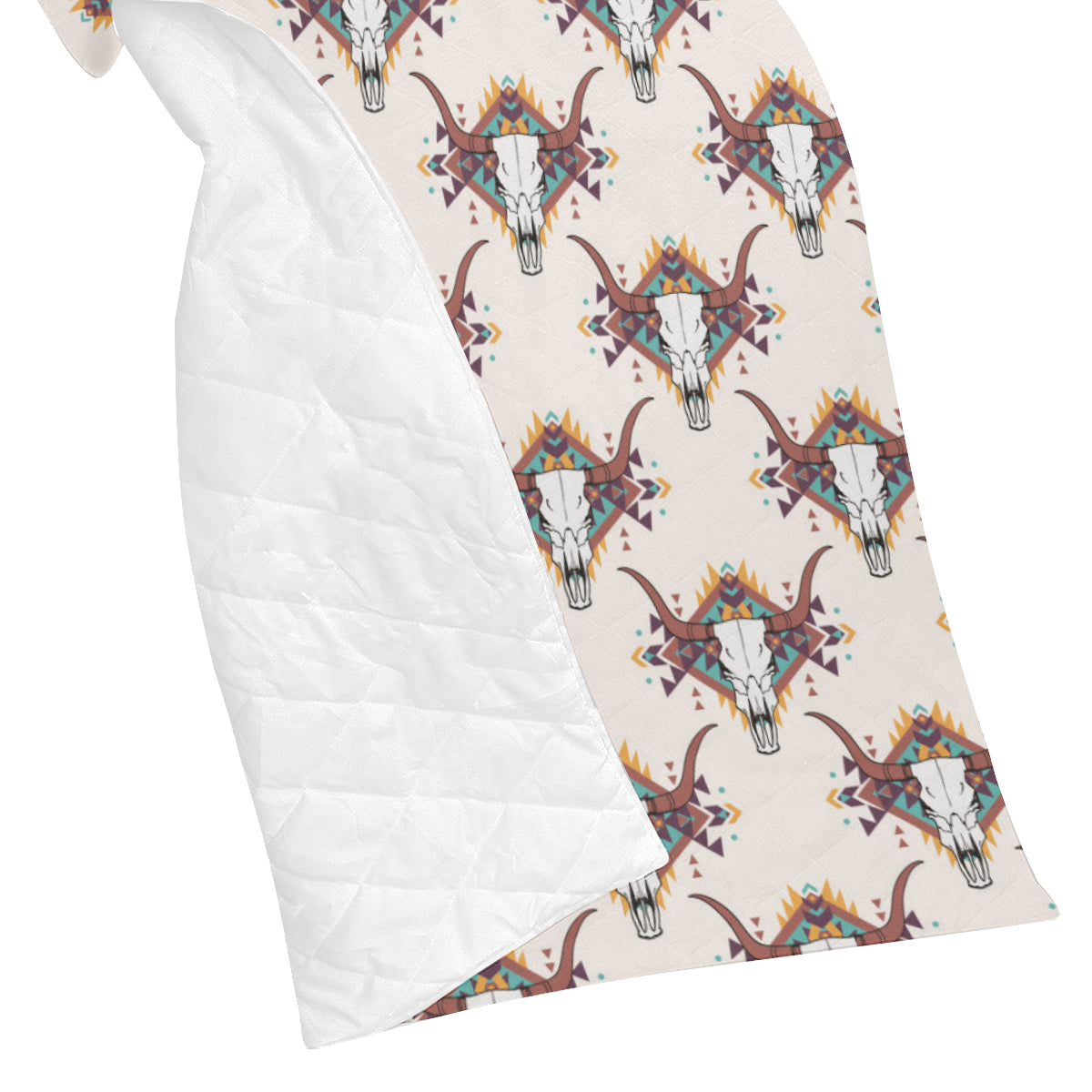 Buffalo Head Pattern Print Design 02 Premium Quilt
