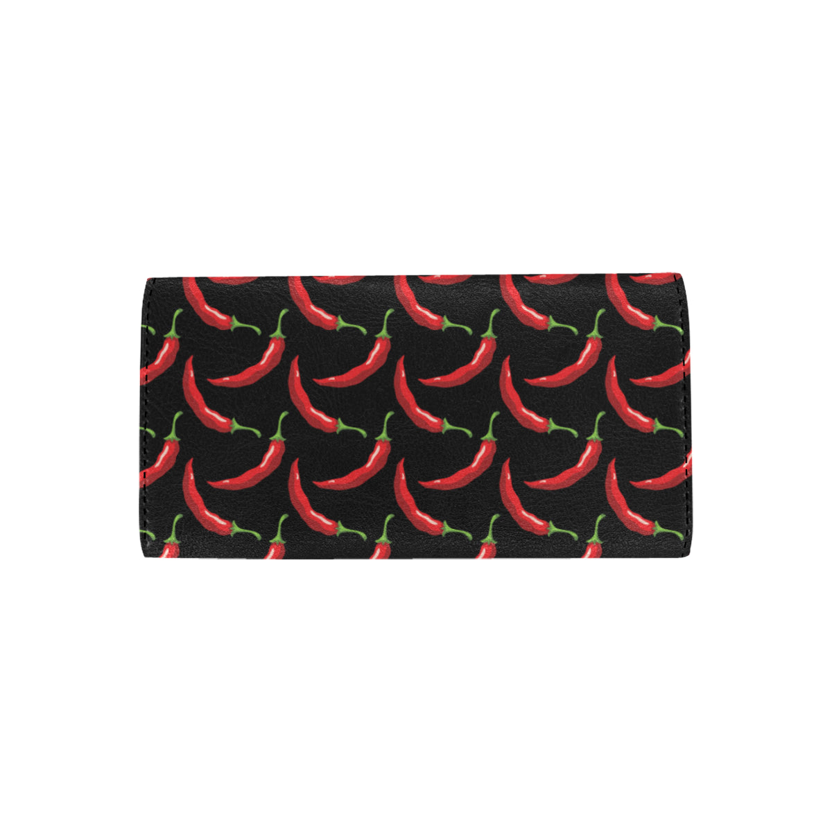 Chilli Pepper Pattern Print Design 01 Women's Trifold Wallet