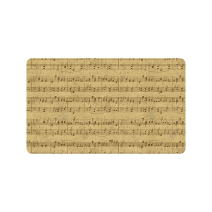 Music Note Vintage Themed Print Rubber Doormat