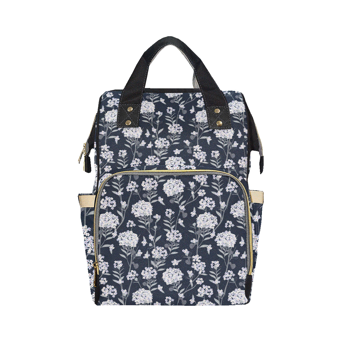 Hydrangea Pattern Print Design HD07 Diaper Bag Backpack