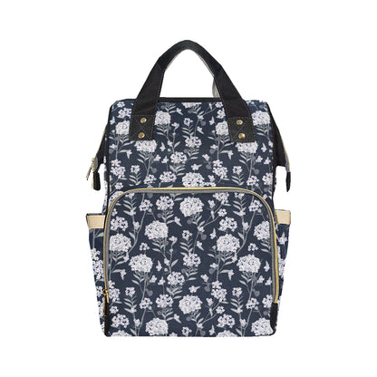 Hydrangea Pattern Print Design HD07 Diaper Bag Backpack