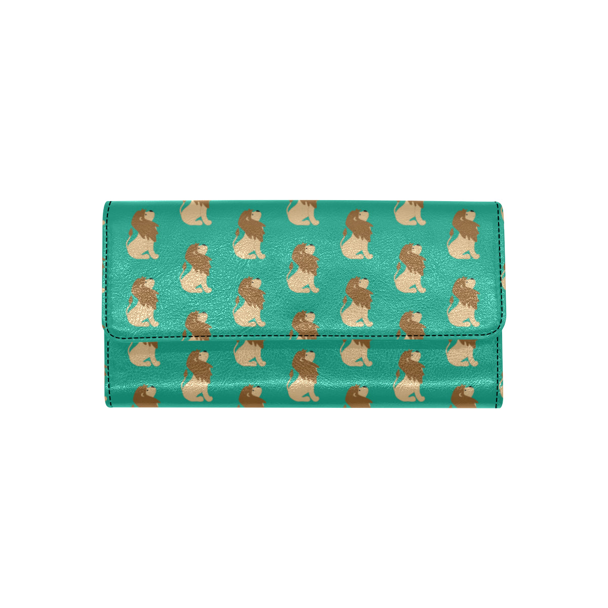 Lion Pattern Print Design 02 Women's Trifold Wallet