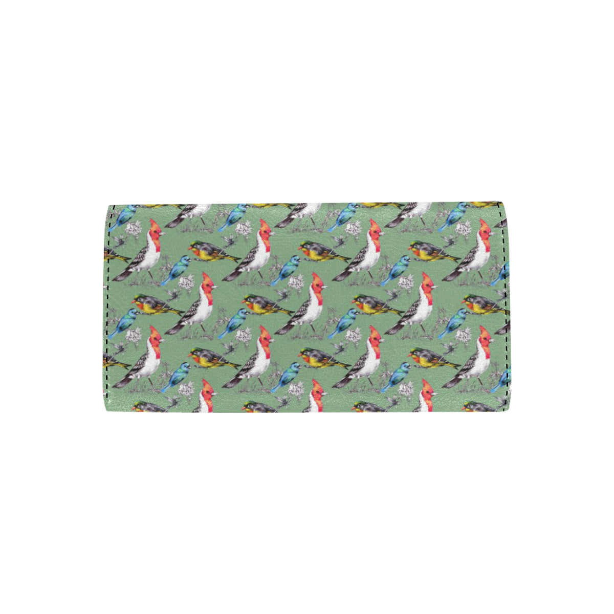 Birds Pattern Print Design 07 Women's Trifold Wallet