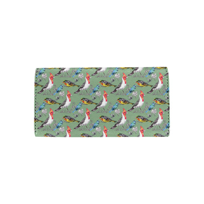 Birds Pattern Print Design 07 Women's Trifold Wallet