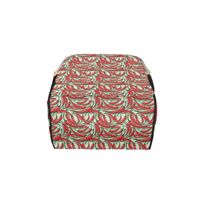 Chilli Pepper Pattern Print Design 04 Diaper Bag Backpack