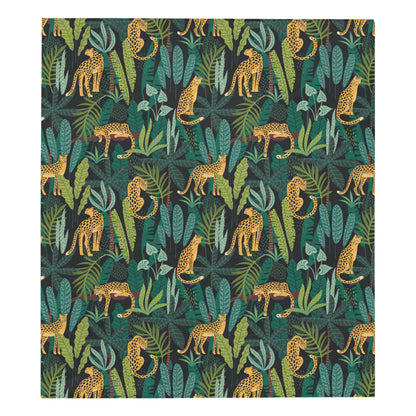 Jaguar Jungle Pattern Print Design 03 Premium Quilt
