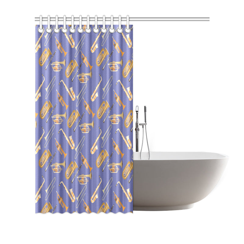 Trombone Pattern Print Design 02 Shower Curtain