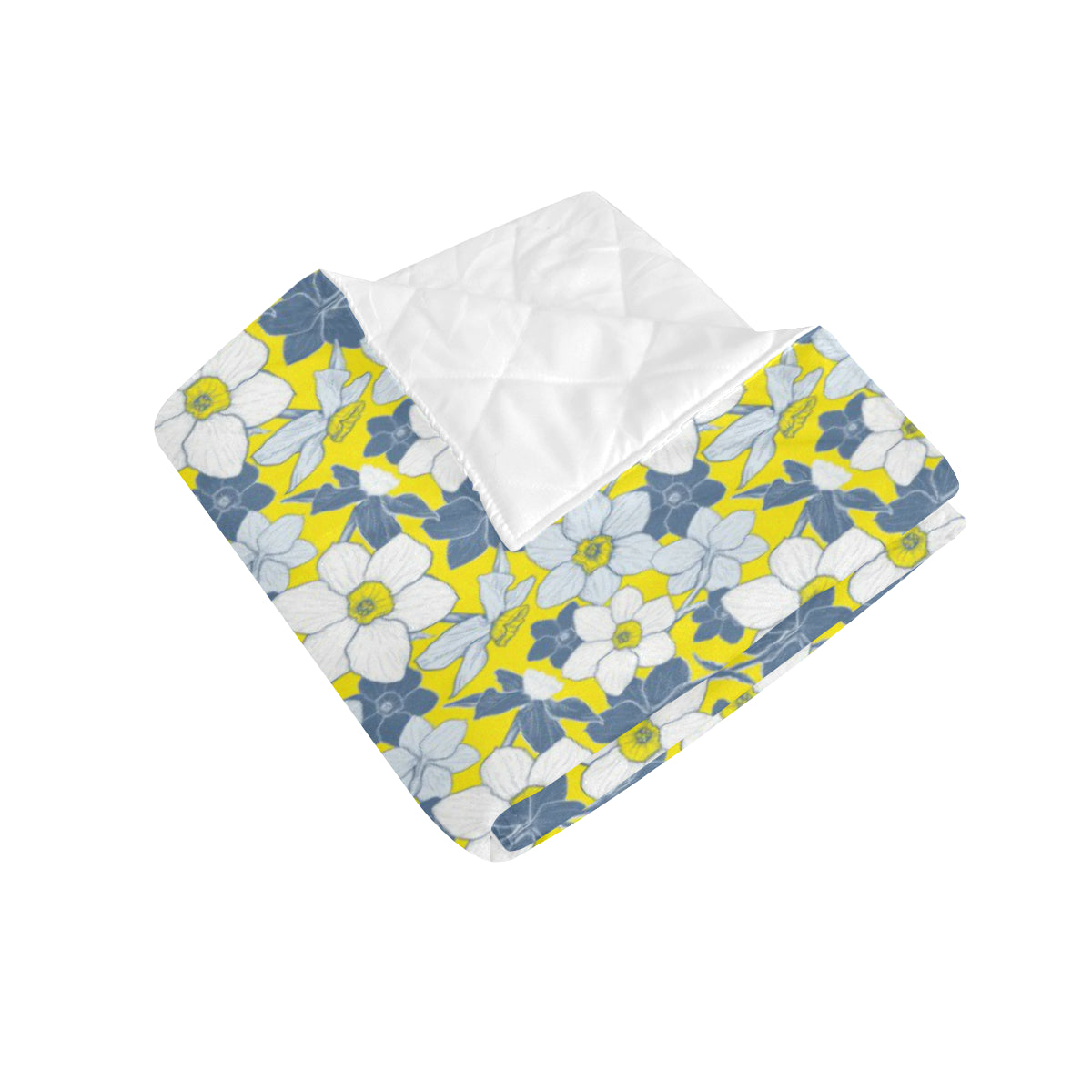 Daffodils Pattern Print Design 01 Premium Quilt