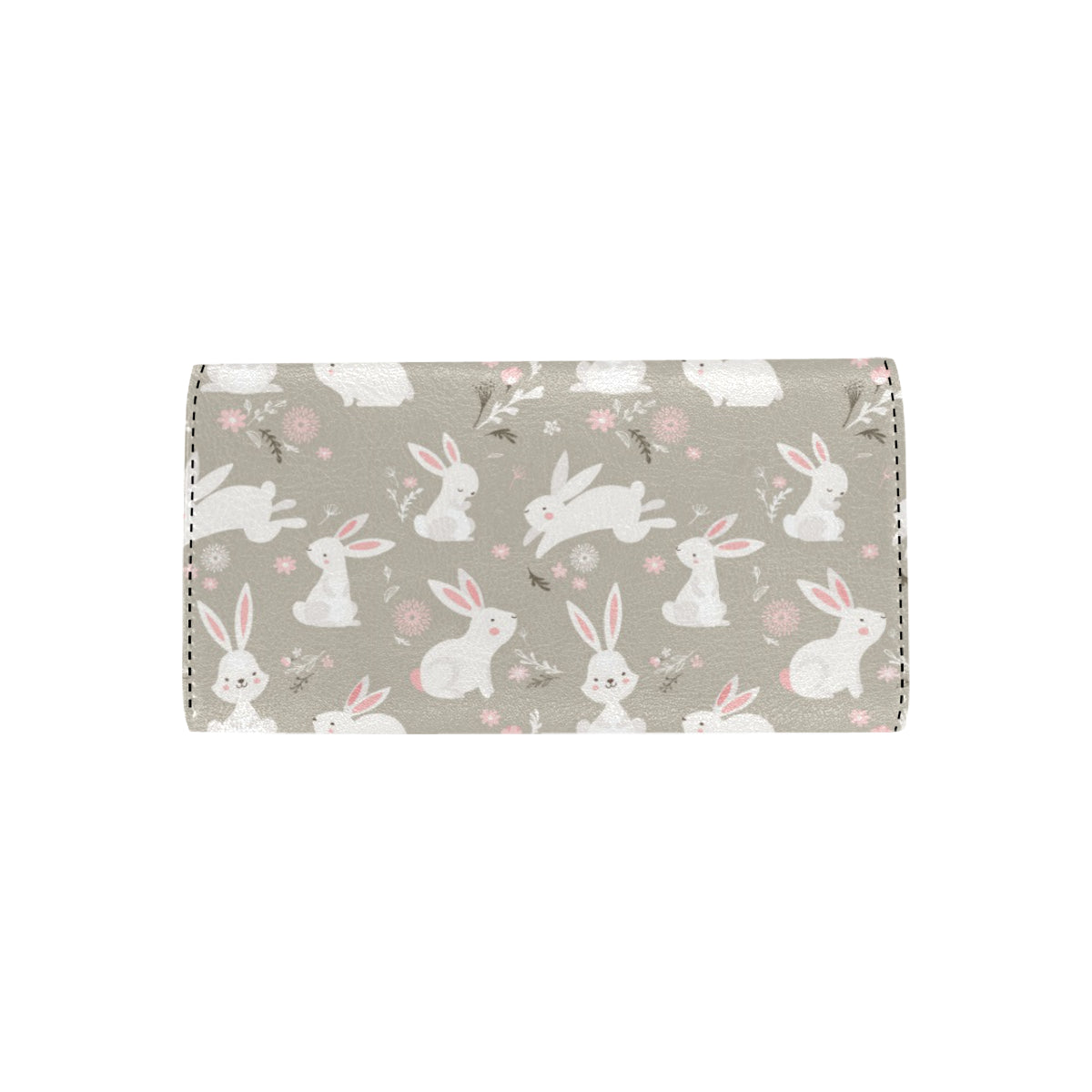 Rabbit Pattern Print Design RB03 Women's Trifold Wallet