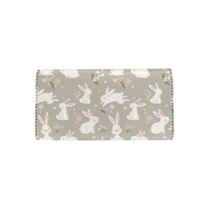 Rabbit Pattern Print Design RB03 Women's Trifold Wallet