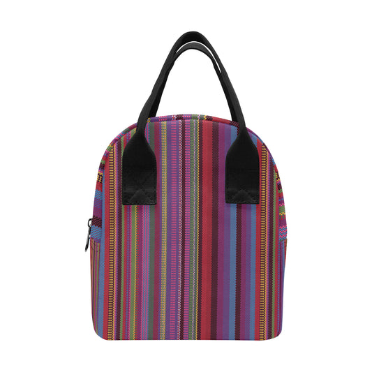 Serape Stripe Print Insulated Lunch Bag