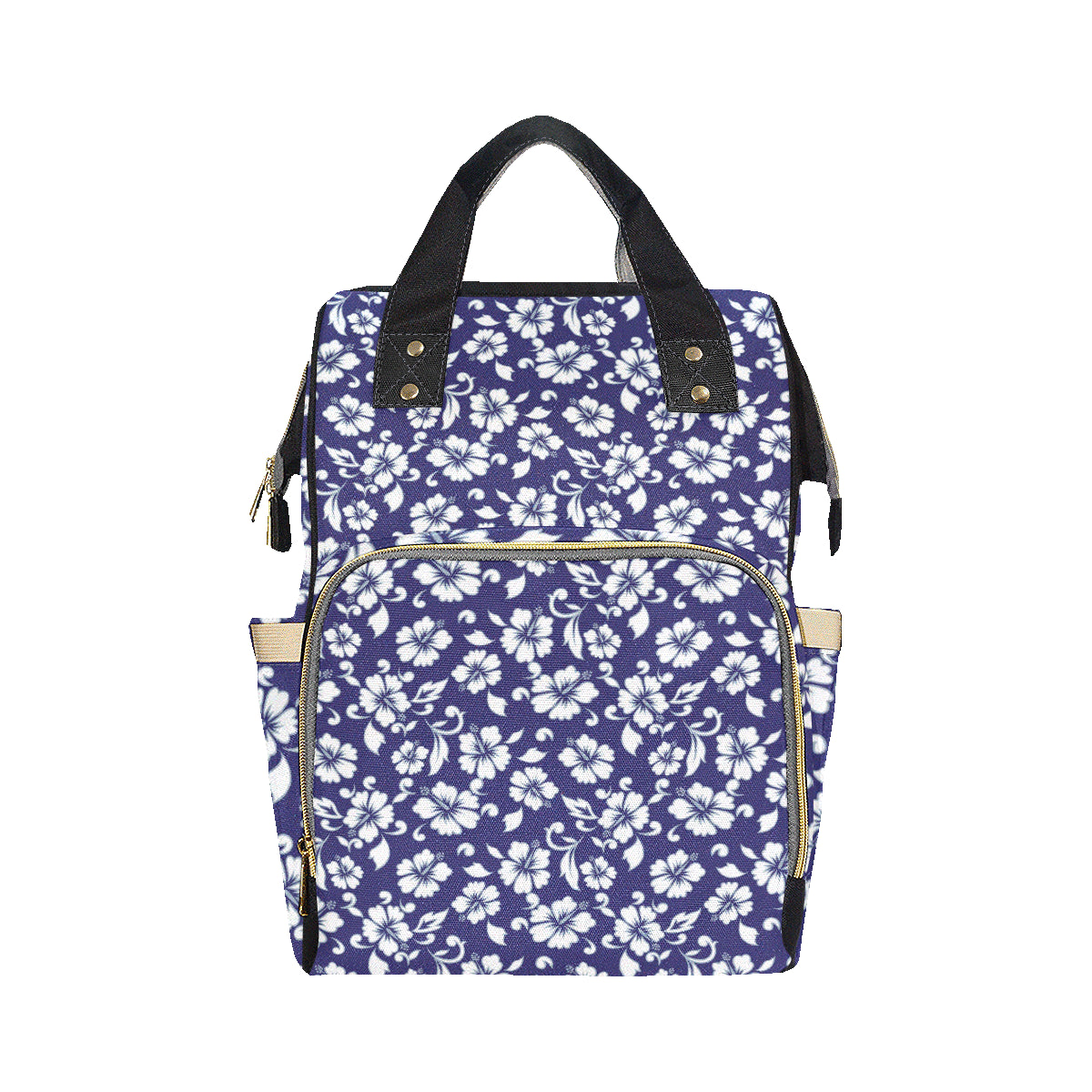 Hibiscus Pattern Print Design HB010 Diaper Bag Backpack
