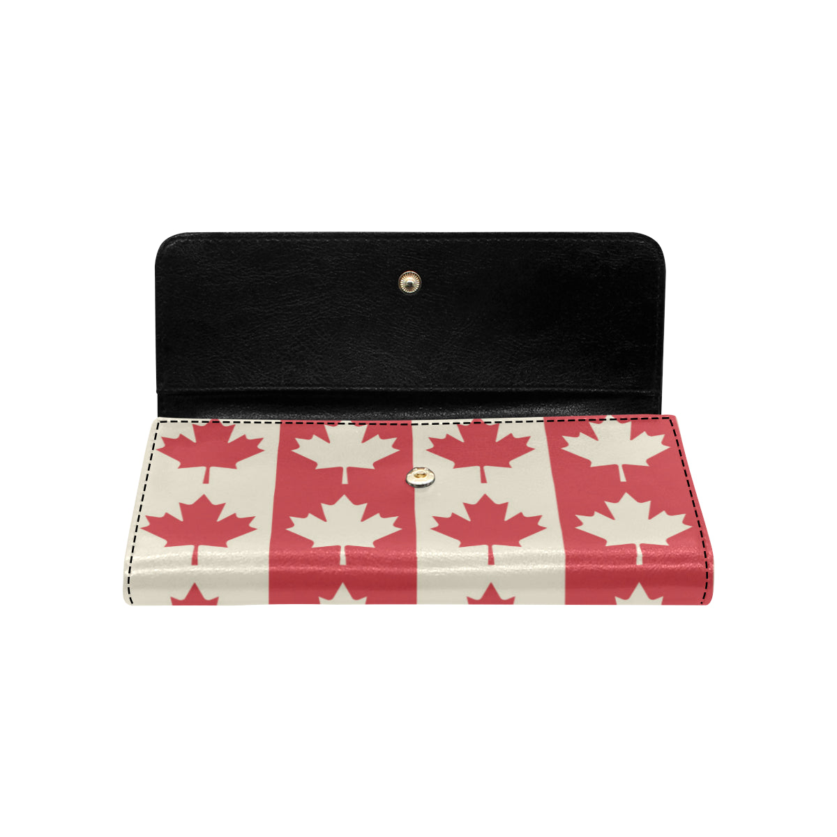 Maple Leaf Pattern Print Design 02 Women's Trifold Wallet