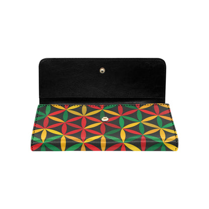 Rasta Pattern Print Design A04 Women's Trifold Wallet