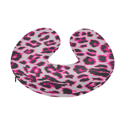 Leopard Pattern Print Design 02 U-Shaped Travel Neck Pillow