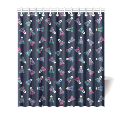 Badminton Ball Pattern Print Design 02 Shower Curtain