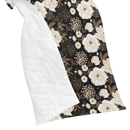 Peony Pattern Print Design A02 Premium Quilt