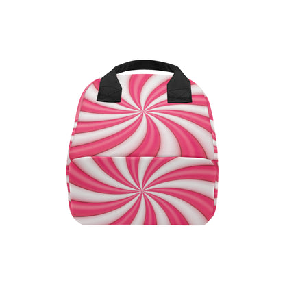 Vortex Twist Swirl Candy Print Insulated Lunch Bag