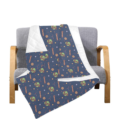 Cancer Zodiac Pattern Print Design 03 Premium Quilt