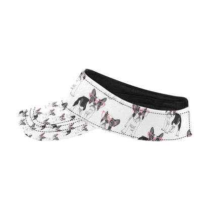 Boston Terrier Pattern Print Design 03 Unisex Sun Visor