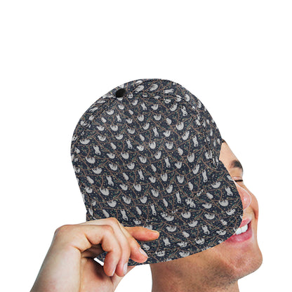 Sloth Happy Design Themed Print Snapback Cap