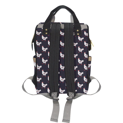 Chicken Pattern Print Design 03 Diaper Bag Backpack