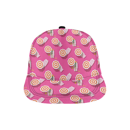 Beach Top View Umbrella Theme Snapback Cap