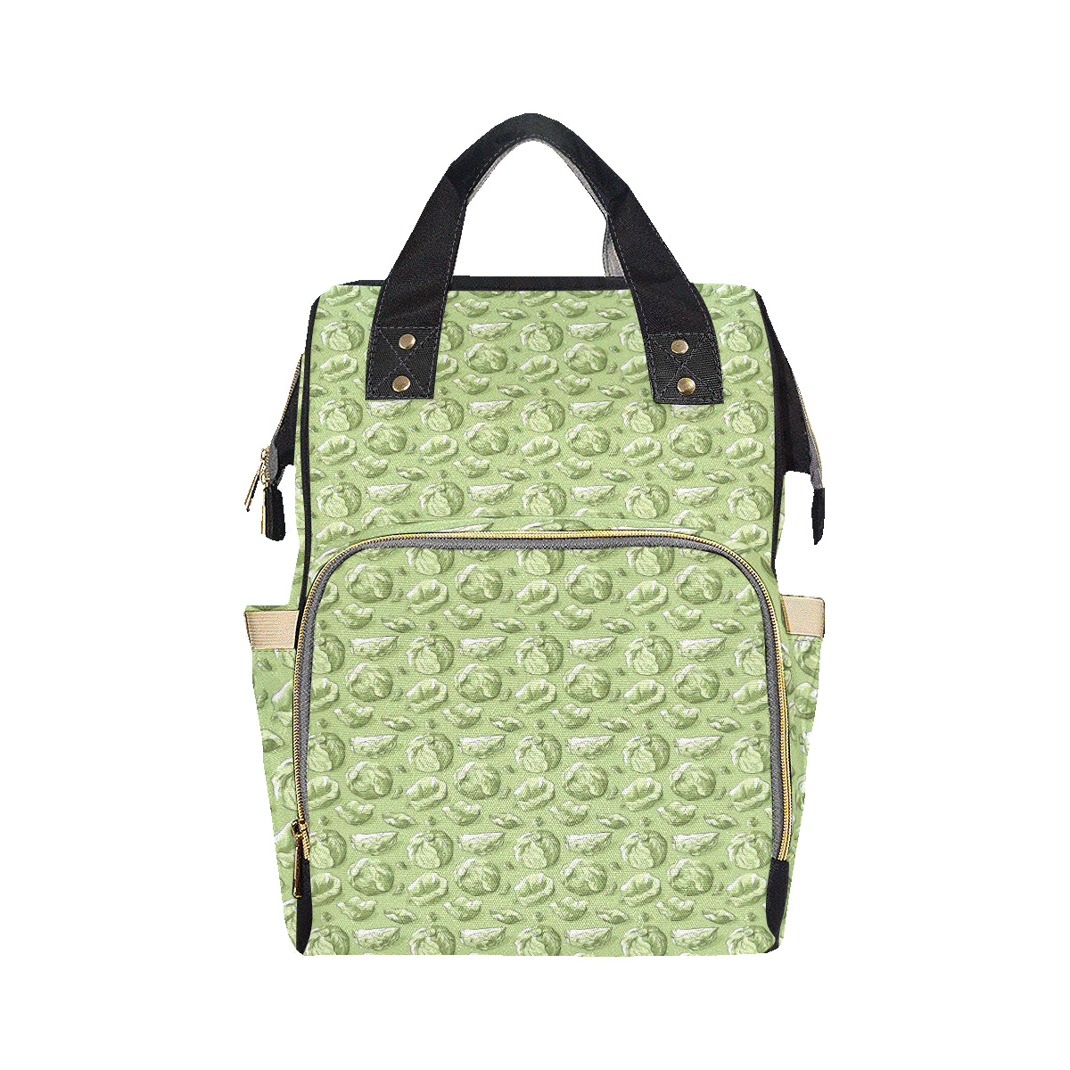 Brussels Sprouts Pattern Print Design 01 Diaper Bag Backpack