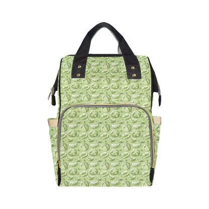 Brussels Sprouts Pattern Print Design 01 Diaper Bag Backpack