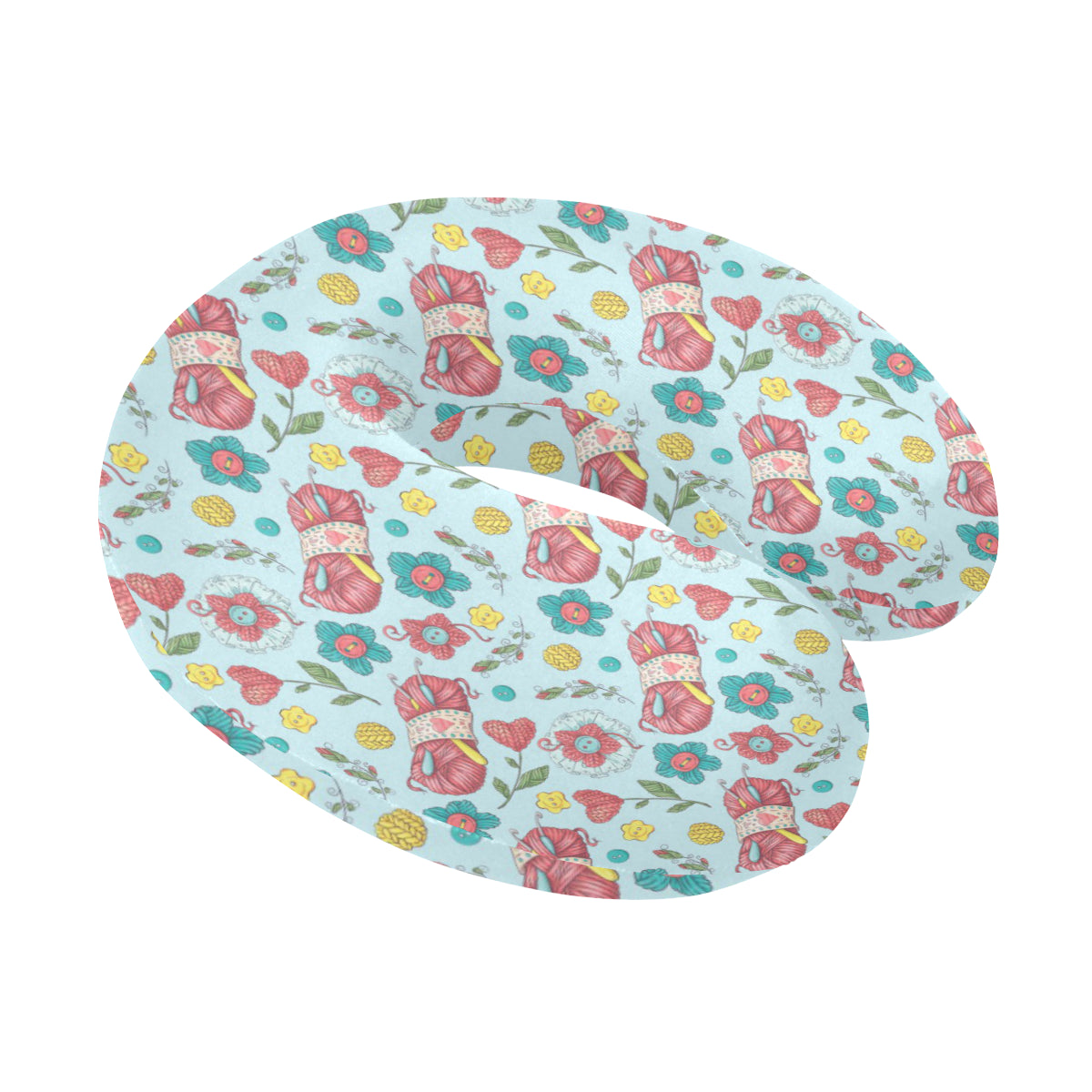 Crochet Pattern Print Design 01 U-Shaped Travel Neck Pillow