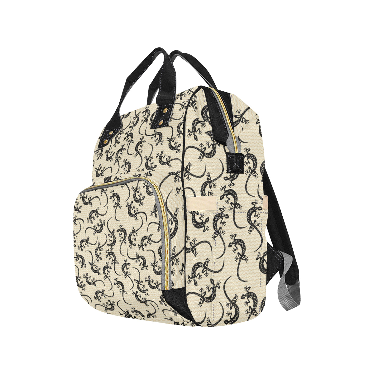 lizard Pattern Print Design 02 Diaper Bag Backpack