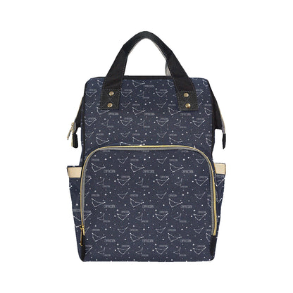 Capricorn Zodiac Pattern Print Design 01 Diaper Bag Backpack
