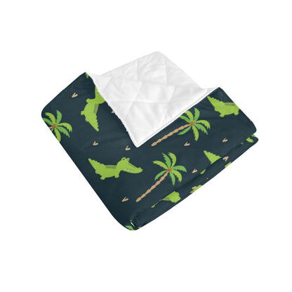 Alligator Pattern Print Design 02 Premium Quilt