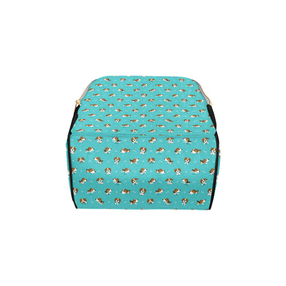 Beagle Pattern Print Design 05 Diaper Bag Backpack